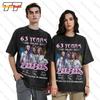 63 Jahre 1958 2021 Bee Gees Unterschrift Übergroßes T-Shirt STVE