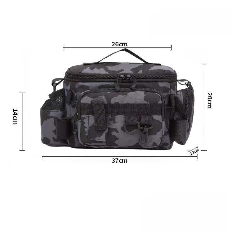 Medium and large fishing gear, shoulder bag, storage bag, portable fishing rod rack, outdoor sports bag, flying fish