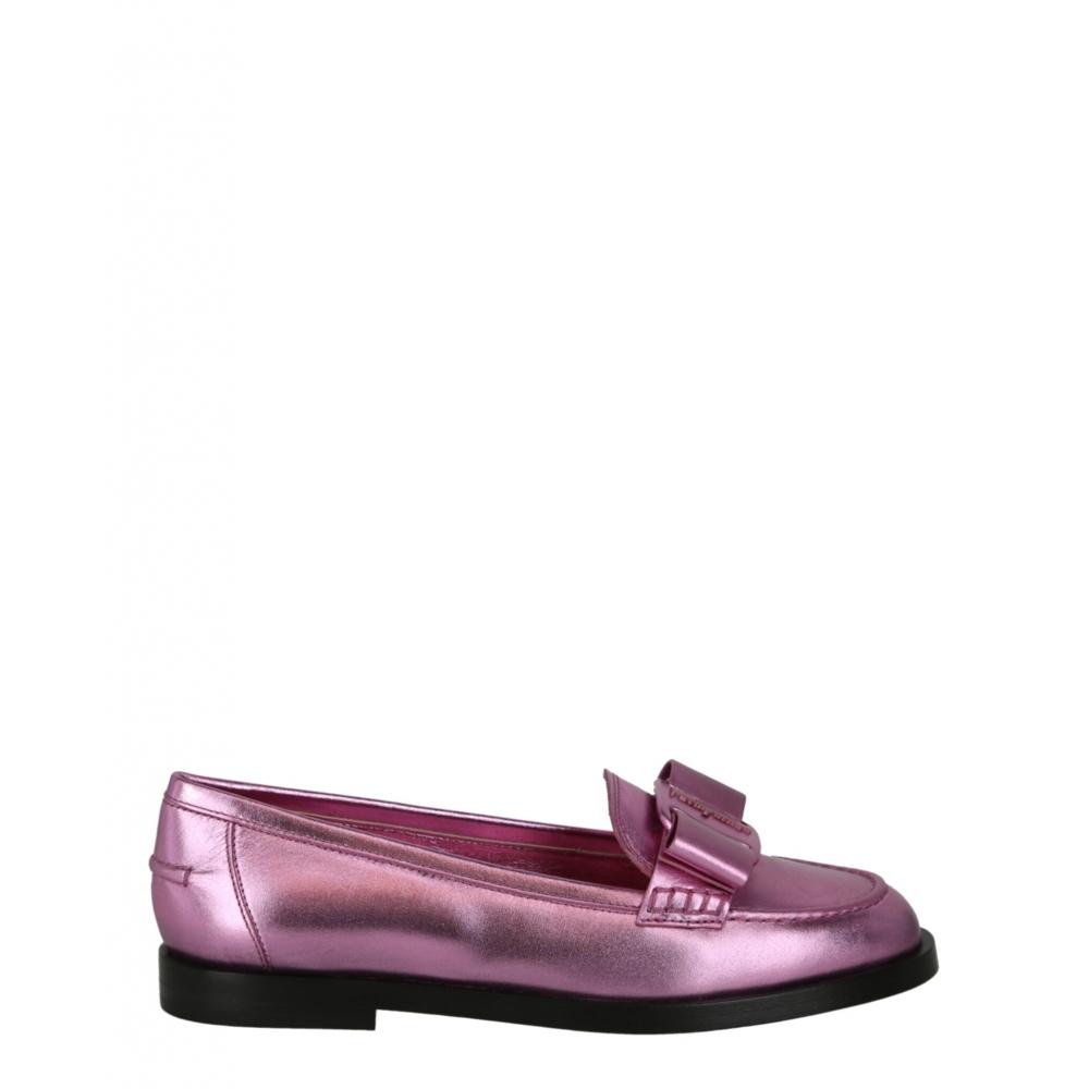 

Salvatore Ferragamo Лоферы металлик Viva розовый