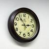Santel Retro Circle Wall Antique Brown DQL682AN Japanese-made Radio-Controlled Clock,
