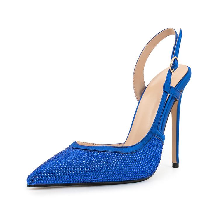 Fashion Fashion Show Water Diamond Orange High Heel Sandals Summer New Sexy Patent Leather Leopard Pattern Women's Singles Shoes 35-46