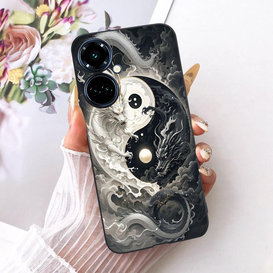 For Tecno Camon 19 Pro 19 Neo Camon19 4G Phone Case Matte Soft TPU Bumper Cover Cool Cartoon Luxury Butterfly Flower Funda