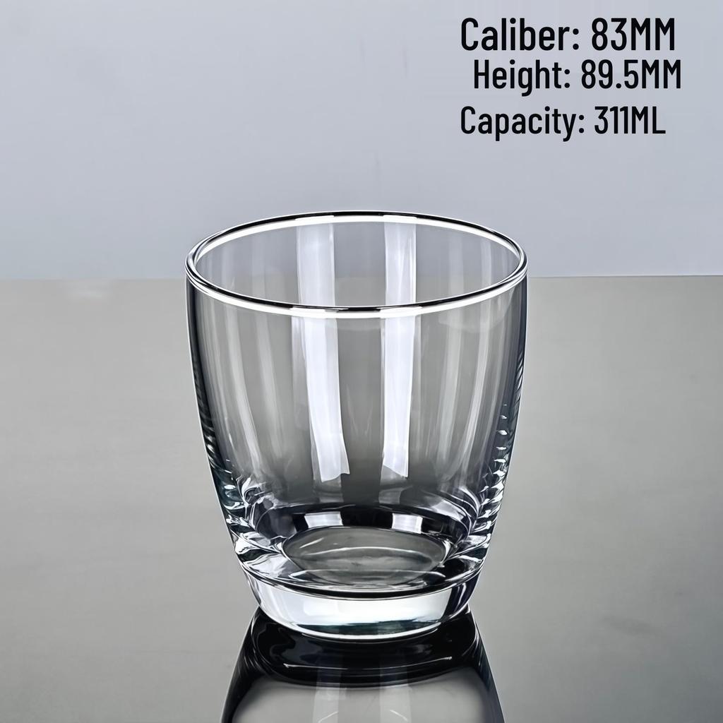 Whiskey, Liquor, and Coffee Glasses: Thick-Bottomed Ice Hockey Water Cup by Qixian Glassware