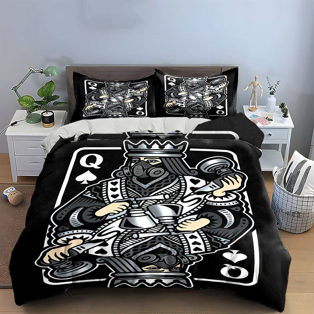 Queen of Spades design. Bedding sets Duvet cover sets Duvet covers Pillowcases(1 * Duvet Cover 2 * Pillowcases without duvet insert)