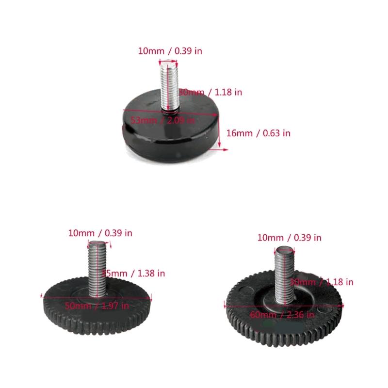 4Pcs Adjustable Furniture Leg Pad Screw In Foot Mat Table Chair Leveling Foot Pad Fitness Equipment Shock Absorption Pad