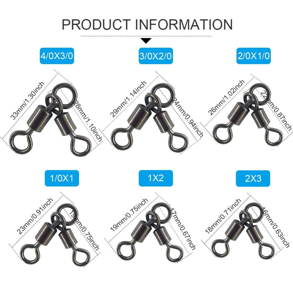 Crossline Swivels Fishing Swivel Rolling Fishing Connector Fishingline Connector Triangle Joint