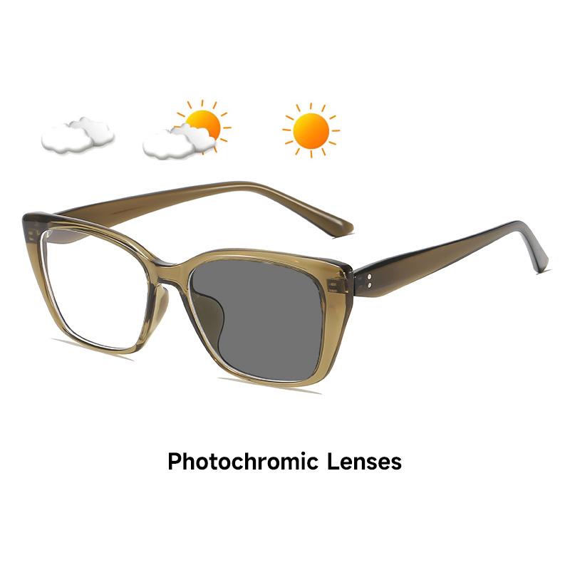 New Photochromic Lenses Anti Blue Light Glasses Women Cat Eye  Frame Block Blue Light Eyewear High Quality Eye Glasses