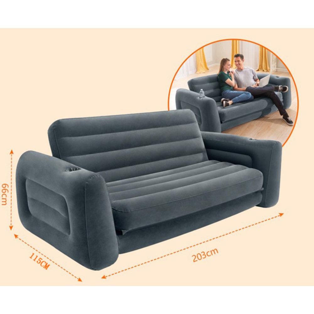 Inflatable Foldable Sofa Lazy Chair Thickened Double Bed for Home Nap Lounge Comfortable