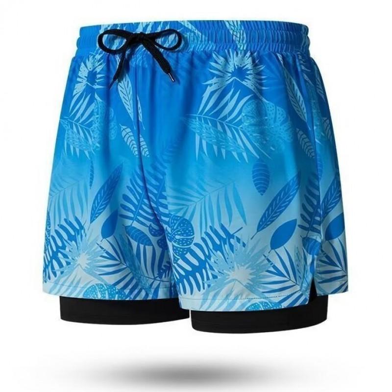 Mens Quick-Dry Beach Shorts Swim Trunks Surfing Diving Pool Relaxation Loose Fit Sportwear