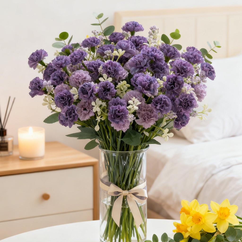 5/10pcsArtificial Flowers Small Carnation For Wedding Arch Decor Festival Garland accessories Home Room Floral Arrangement