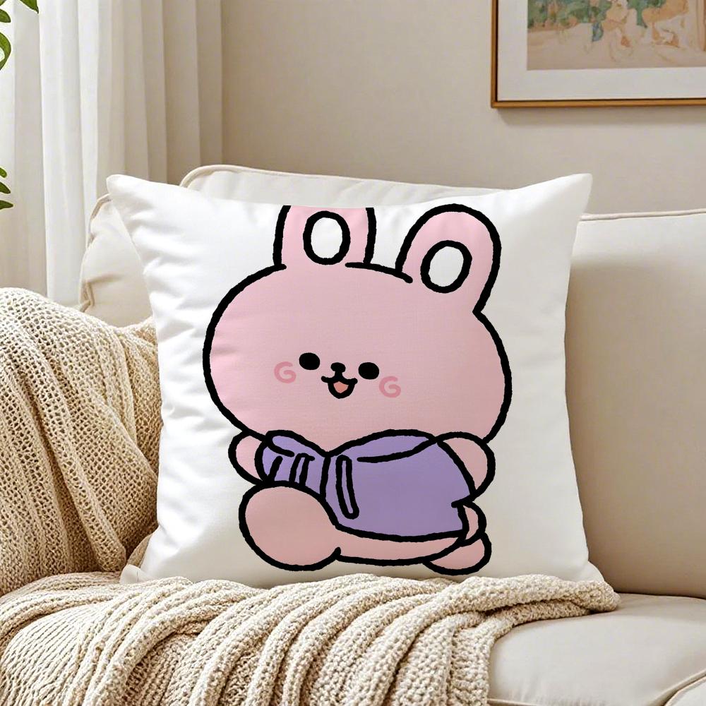 Small Animal Cartoon Happy Sports Cushion Cover Pillowcase Antidustmite Living Room Sofa Decor Cushion Room