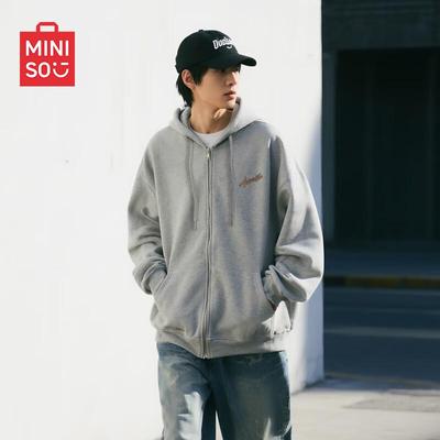 MINISO Men's American Style Zip-Up Hoodie