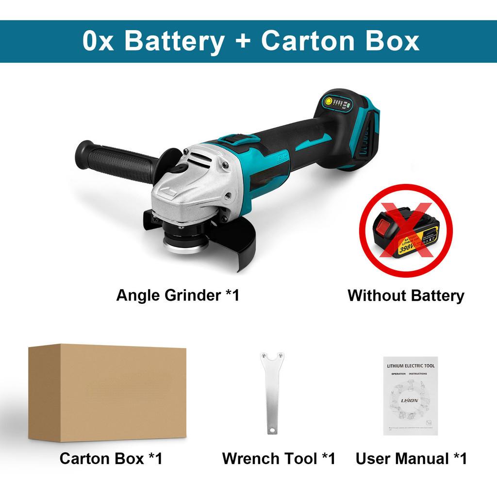 10000 Rpm Household Cordless Portable Power Tool Brushless Electric Angle Grinder Rechargeable Polishing Cutting Machine