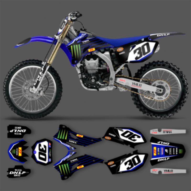 PowerZone Custom Team Graphics Backgrounds Decals Stickers Kits For YAMAHA YZF250 450 2006 2007 2008 2009 YZF250 YZF450