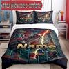 Parure de lit 3 pièces avec housse de couette (1*Housse de couette + 2*Taie d'oreiller, sans noyau), Ensemble de literie personnalisé motif Atletico Madrid, Cadeau de décoration pour chambre à coucher