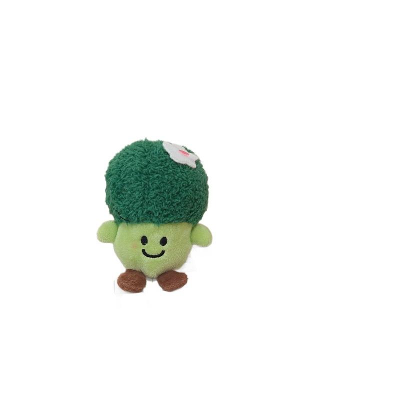 

New Vegetable Keychain Broccoli Plush Doll Boutique 4-inch Doll Pendant Machine Doll Bag Hanging Ornament Doll 11cm