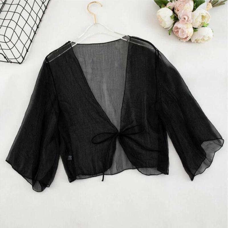 Chiffon Shawl Short Style Small Outer Cover, Sun Protection Clothing, Women's Summer Cardigan, Small Coat, Thin Sun Protection Cardigan