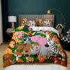 2/3pcs Animal World 3D Bedding Set, Lion Duvet Cover and Pillowcase, King/California King Bedroom Decor, Gift for Boys and Girls