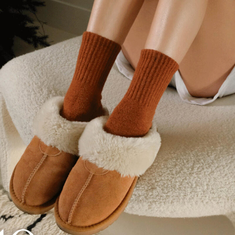 

[10 sets] Thick multi-colored plain long-neck women s socks set No box (opp packaging)