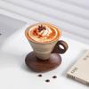 Nordic Retro Handmade Ceramic Cone Coffee Cup and Saucer Set