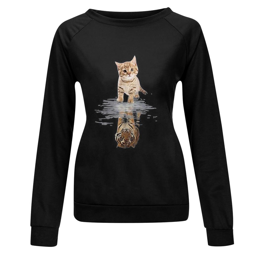 Winter Womens Casual Tops Ladies Print Sweatshirt Blouse Tee Sweater