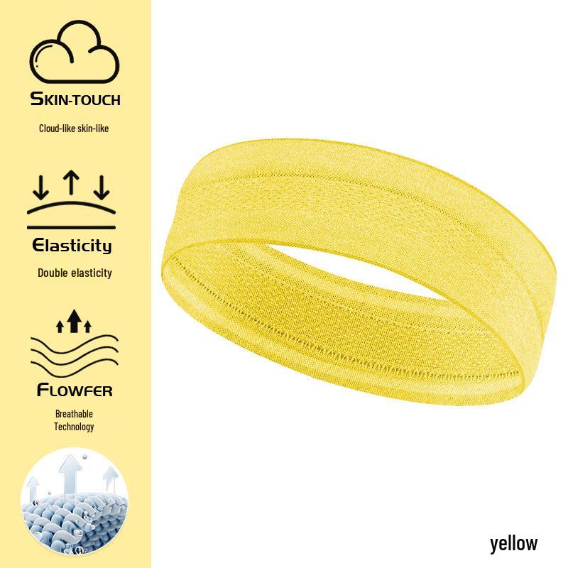 Non-Slip Silicone Running & Yoga Sweatband - Absorbent, Seamless Sport Hairband