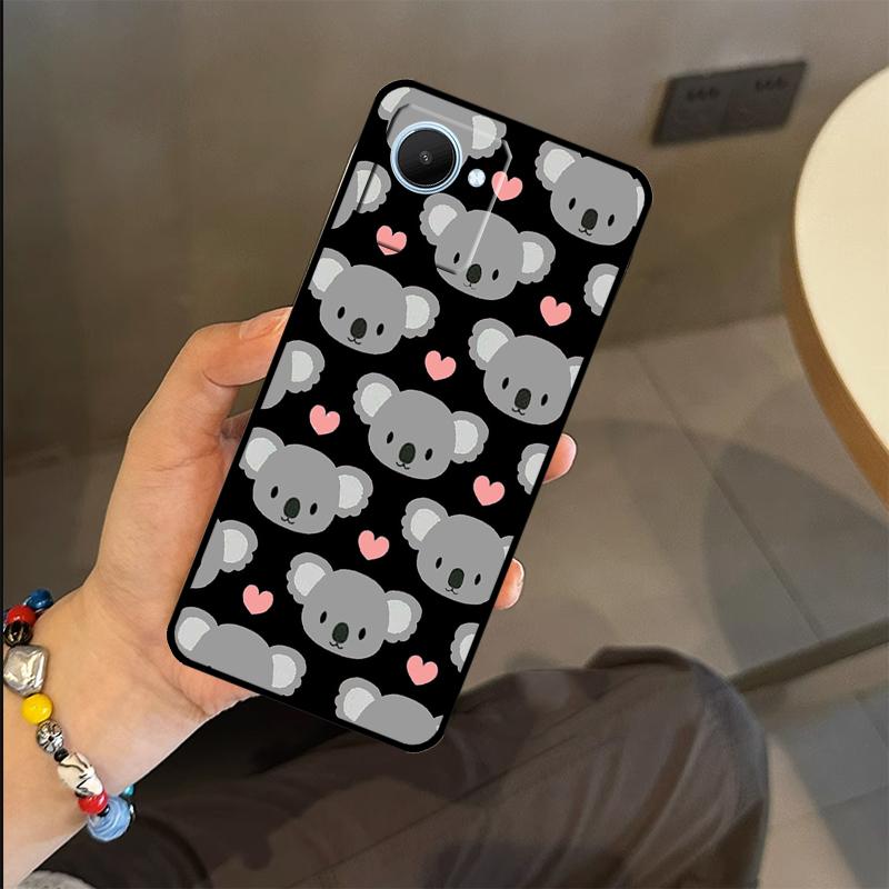 Cute Australia Koala Art Case For Realme C65 C67 C61 C53 C55 C51 C25 C63 C71 C75 GT6 GT7 Pro 11 12 13 14 15 Pro Plus