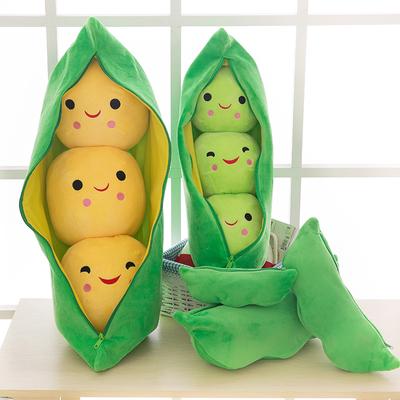 Popular Soft Plant Cotton Pea Pod Plush Toy Doll Cute and Comfortable Couple Bean Sleeping Pillow Valentine's Day Gift