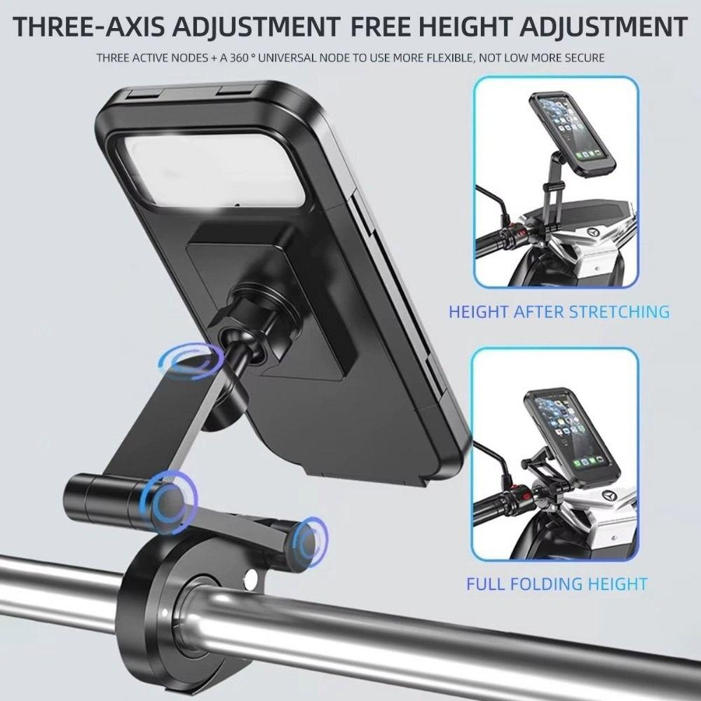 360° Swivel Motorcycle Phone Holder Waterproof Phone Navigation Holder  Outdoor Riding
