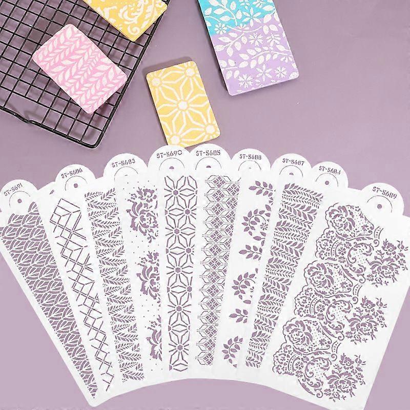 Cake lace spray mold baking DIY edge sugar powder sieve tool hollow graffiti printing template baking tool 1