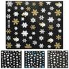 Stylish Snowflake Pattern Solid Color Nail Sticker Fingernail Decal