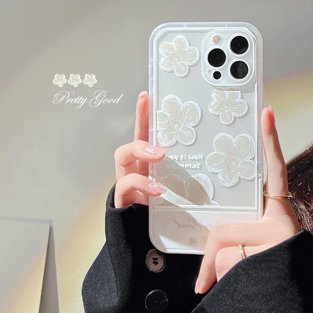 

High-end Oil Painting Flower for Iphone16 Mobile Phone Case for Apple 15promax Invisible Stand 11 for 11 Art For HUAWEI Nova10SE
