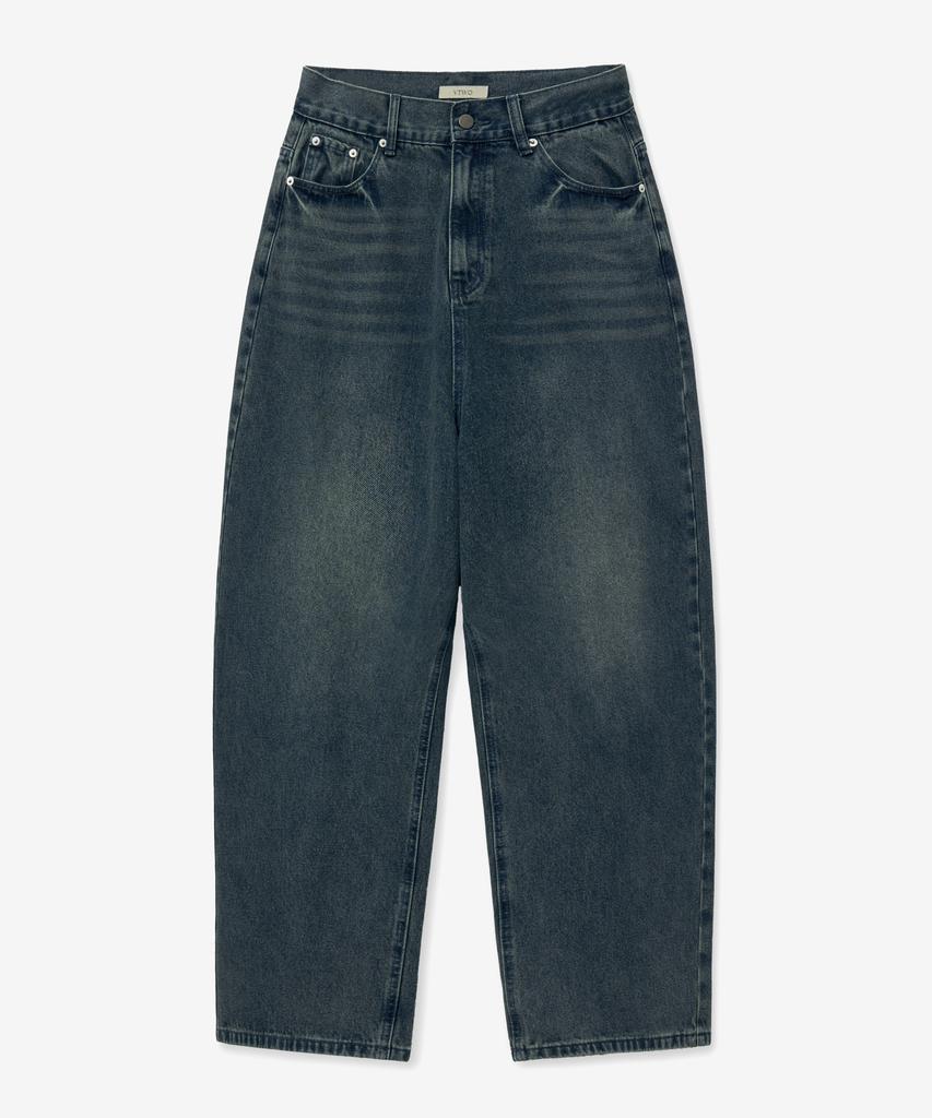 VTWO Vintage Washed Wide Denim Pants (Blue)