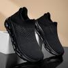 One Pedal Large Size Fly-Woven Shoes 45 Size Lazy Shoes 46 Black Soft-Soled Fly-Woven Socks Shoes Men'S Single Casual Shoes