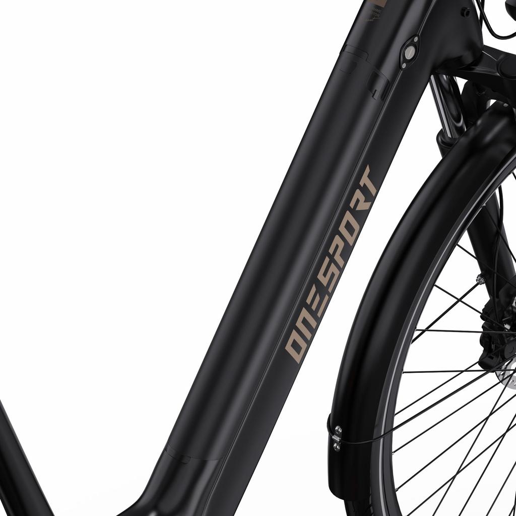ONESPORT OT07 Electric Bike for Adults, 250W Mid-Drive Motor, 36V 14AH Battery, 90-110km Range, 25km/h City E-Bike