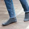 Domestic 28 Men's and Women's Daily Striped Mid-Calf Socks 4-Pair Set