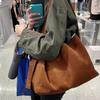 Yogodlns Nová semišová taška přes rameno pro ženy Shopper Velkokapacitní kabelka Módní ležérní Všestranná crossbody taška pro ženy