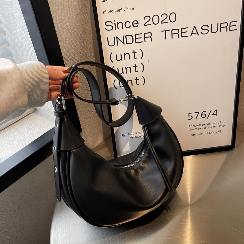 Crescent Armpit Bag Women's Bag New Niche Fashion Dumpling Bag Texture Semi-round Portable Shoulder Bag
