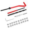 Jeanoko 25Pcs Thread Repair Kit M7 X 1 Thread Inserts Stainless Steel Twisted Drill Wrench Threaded Insert Tap Insertion Tool for Auto Parts