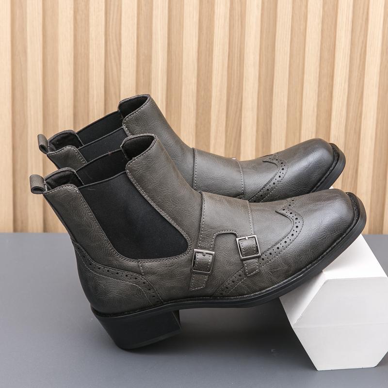 Brand Business Casual High Top Leather Boots Fashionable and Comfortable Outdoor Motorcycle Boots High-quality Chelsea Men Boots