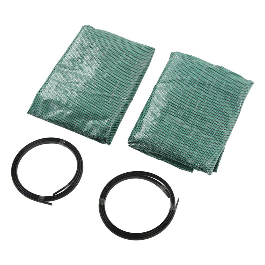 2Pcs Garden Waste Bags Green Reusable Anti Corrosion Heat Resistant Leaf Collection Bag with Handle 272L 72Gal 67x76cm