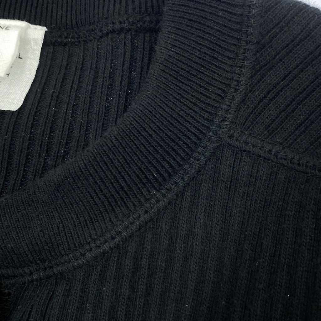 THE SHINZONE Made In Japan Long Sleeve Crew Neck Cardigan F Black Women Used