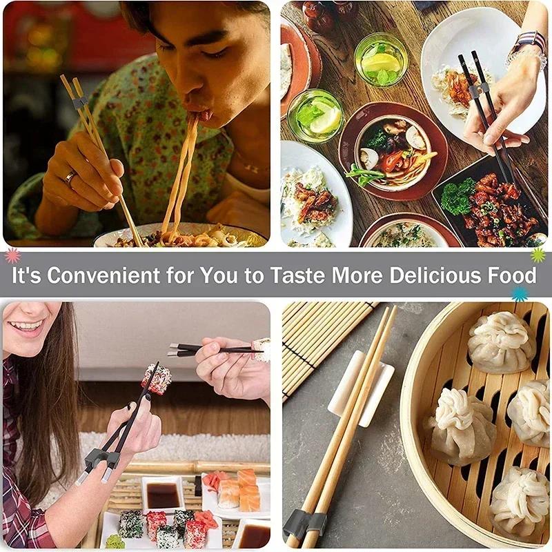 20 ks opakovaně použitelných pomocníků s hůlkami, držák na čínské hůlky pro děti, začátečníky nebo kuchyňské doplňky pro začátečníky