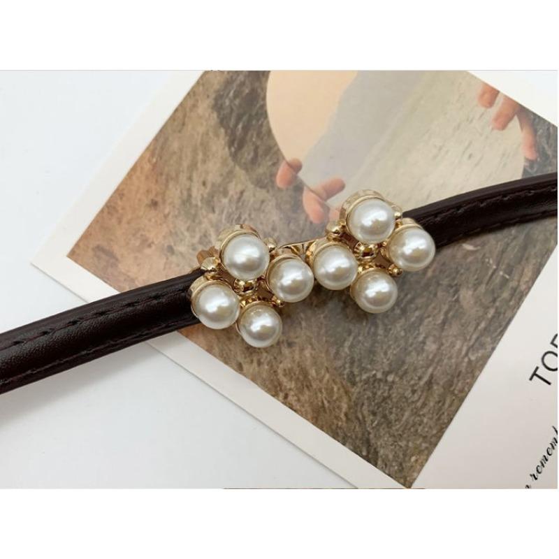 

Новое женское декоративное платье в корейском стиле на пуговицах с регулируемым поясом и простым маленьким жемчужным поясом для талии на продажу 60-80cm