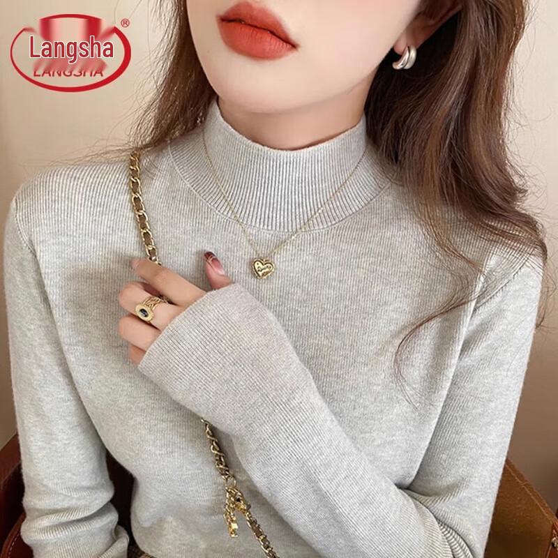 

Женский вязаный термопуловер Langsha с полувысоким воротником M