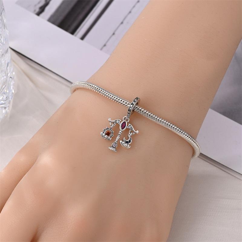 Copper Colored Zircon Star Moon Tarot Beads Suitable For Panoriginal Bracelet Diy Birthday Jewelry Gift
