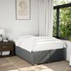 Boxspringbed met Matras Donkergrijs 120 x 190 cm Stof