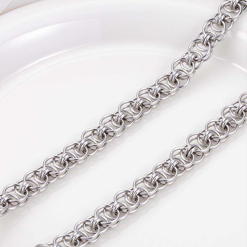 Stainless Steel Double Loop Connector for DIY Jewelry and Chain Making