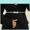 Metal Spring Waist Belt For Women Elegant Fashionable Chain Link With Faux Pearl Accents