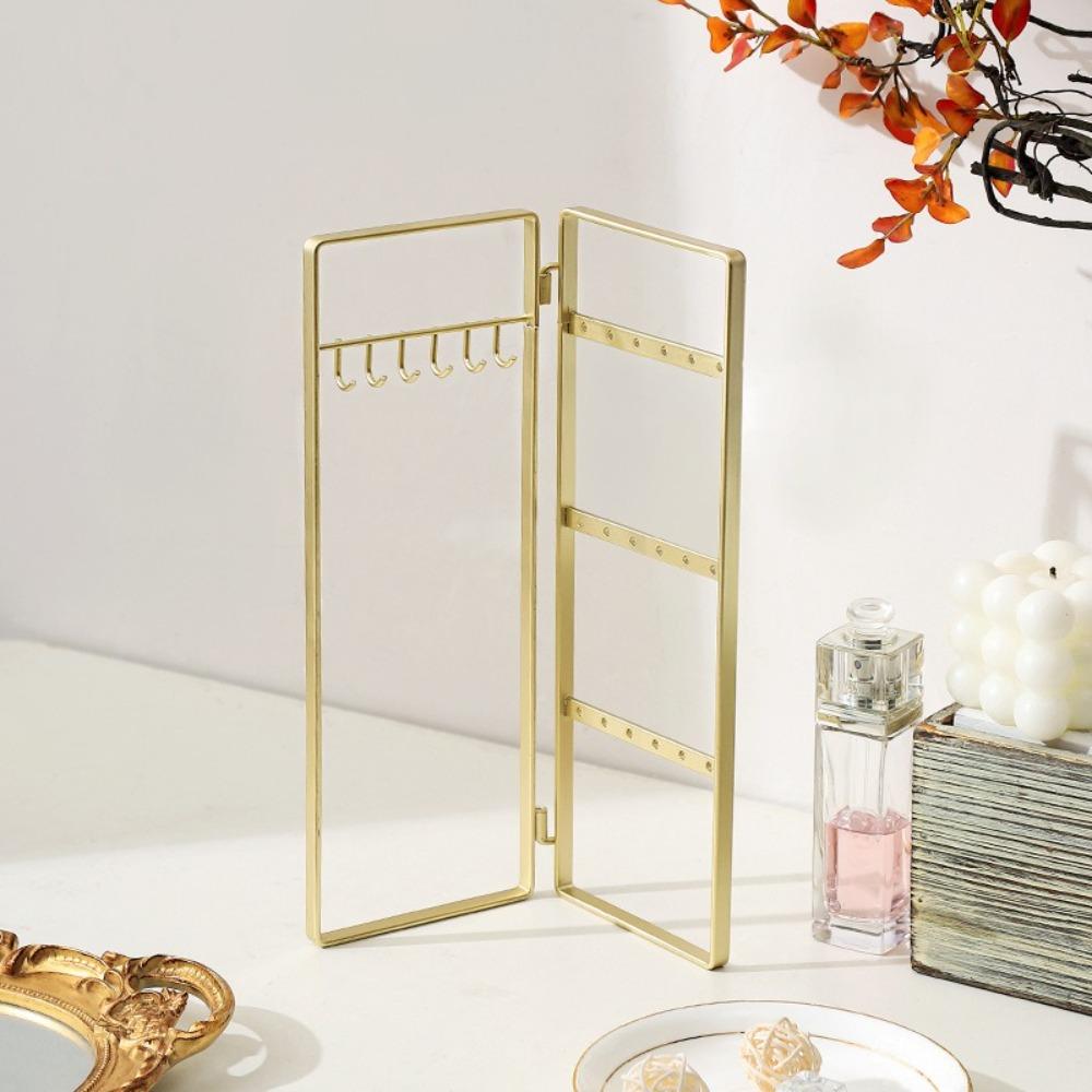 Nordic Style Jewelry Rack Foldable Earrings Storage Shelf Necklace Display Stand  Counter